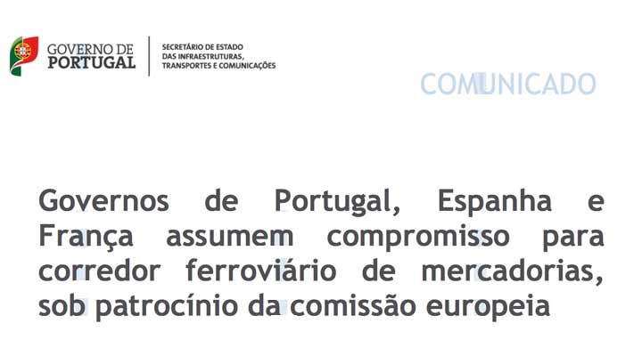 Declaração Portugal, Espanha, França, UE sobre o Corredor Ferroviário Atlântico de Mercadorias